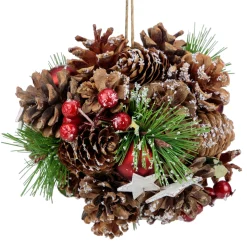 Discount 6" Pine Cones, Stars and Balls Hanging Christmas Ornament Garden & Floral