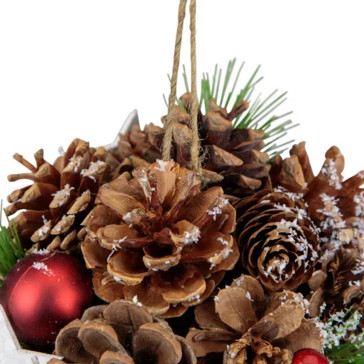 Discount 6" Pine Cones, Stars and Balls Hanging Christmas Ornament Garden & Floral