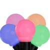 New 10 Pink and Blue Mini Glass LED Christmas Lights - 15 ft Black Wire Fairys
