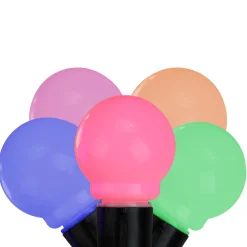 New 10 Pink and Blue Mini Glass LED Christmas Lights - 15 ft Black Wire Fairys