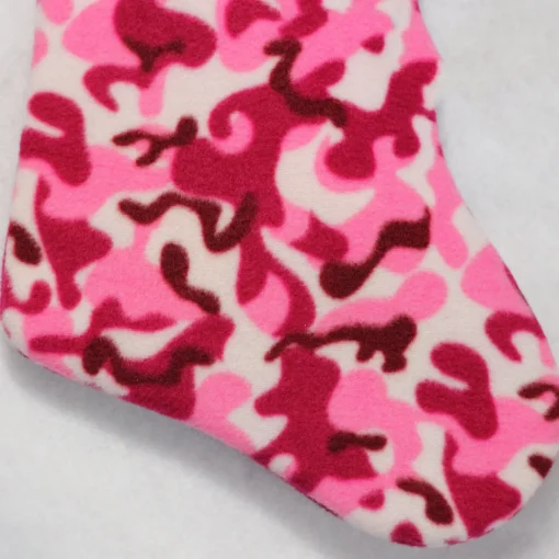 Best 15.75" Pink and Brown Camouflage Christmas Stocking with Cuff Stockings