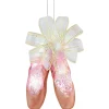 Discount 3" Pink Ballerina Slippers Glass Christmas Ornament Fashion & Beauty