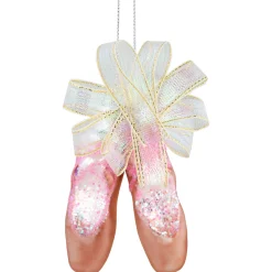 Discount 3" Pink Ballerina Slippers Glass Christmas Ornament Fashion & Beauty