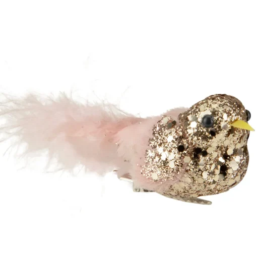 Online 4" Pink Sequin Clip On Bird Christmas Ornament Animals