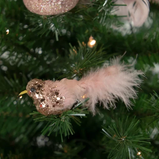 Online 4" Pink Sequin Clip On Bird Christmas Ornament Animals
