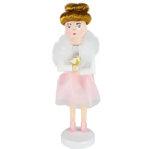 Sale 14" Pink Wooden Christmas Nutcracker Ballerina Nutcrackers