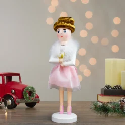 Sale 14" Pink Wooden Christmas Nutcracker Ballerina Nutcrackers