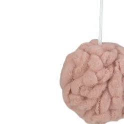Online 3.75" Pink Woven Yarn Ball Hanging Christmas Ornament Glass|Ball Ornaments