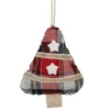 Discount 4" Plaid Christmas Tree Shaped Plush Ornament Garden & Floral