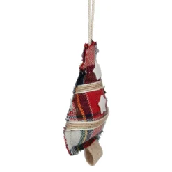 Discount 4" Plaid Christmas Tree Shaped Plush Ornament Garden & Floral