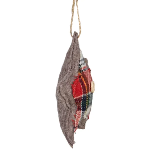 New 4.5" Plaid Star Shaped Plush Christmas Ornament Symbols