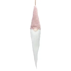 Discount 24" Plush Pink and White Holiday Collections Hanging Gnome Christmas Ornament Gnomes