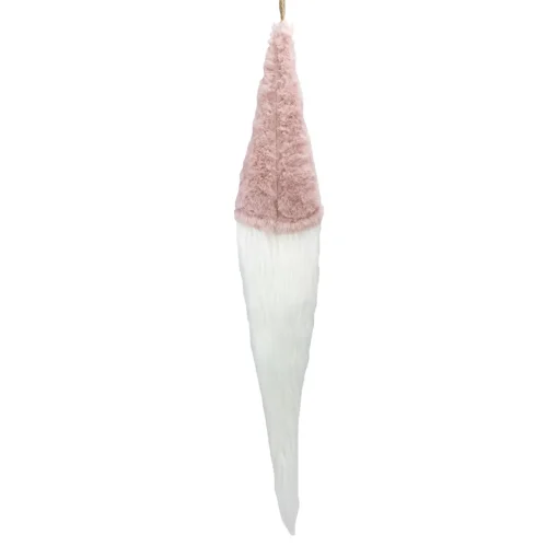 Discount 24" Plush Pink and White Holiday Collections Hanging Gnome Christmas Ornament Gnomes