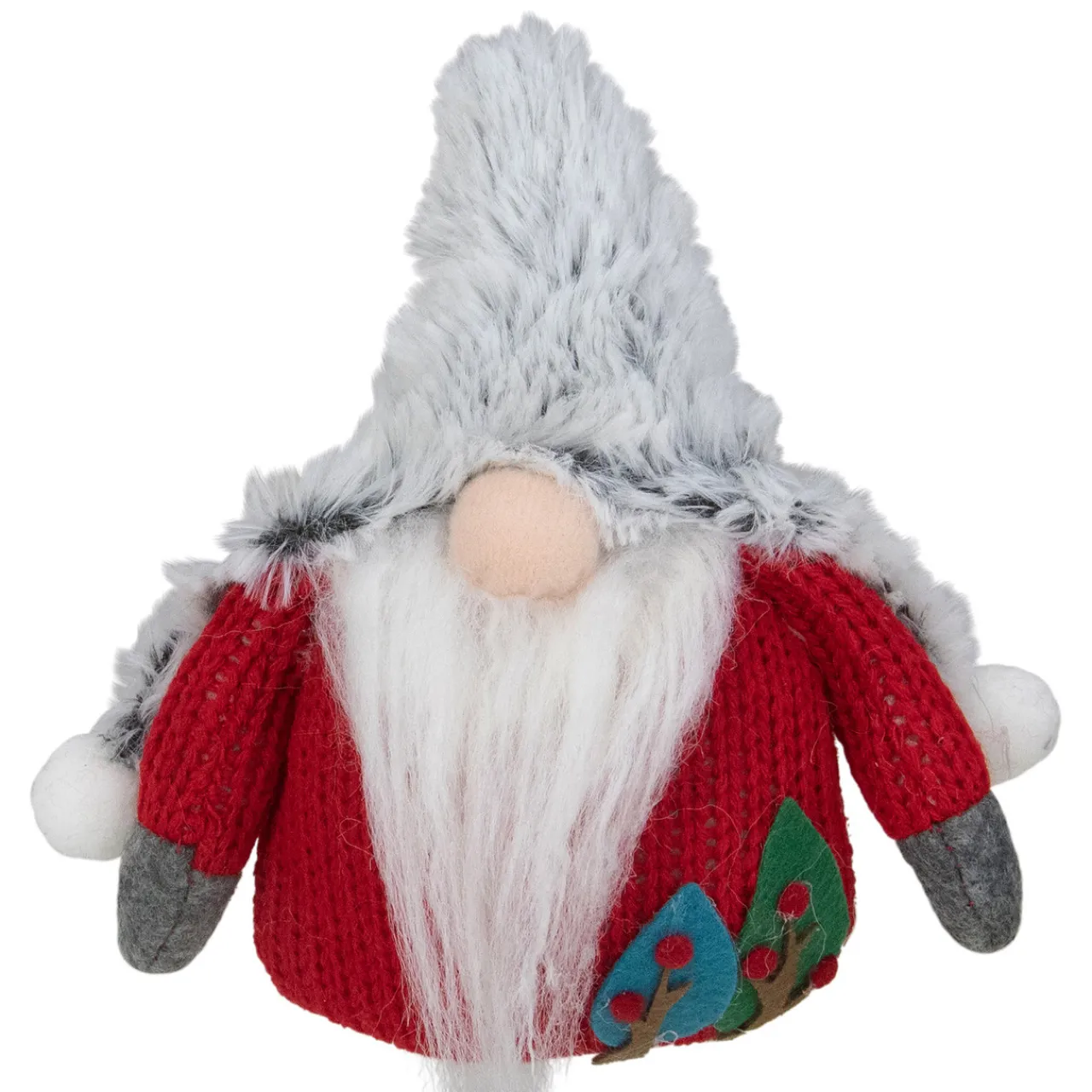 6" Plush Red and Gray Stuffed Christmas Gnome Gnomes