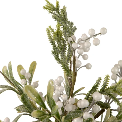 New 2' Potted White Berry and Frosted Pine Christmas Tree, Unlit Potted