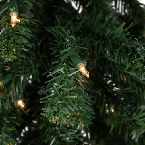 Sale 3' Pre-Lit Buffalo Fir Artificial Christmas Wall or Door Tree, Clear AlwaysLit Lights Wall Trees