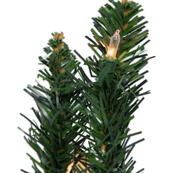 Sale 3' Pre-Lit Buffalo Fir Artificial Christmas Wall or Door Tree, Clear AlwaysLit Lights Wall Trees