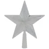 Best 8" Pre-Lit Clear Crystal Star Christmas Tree Topper - Clear LED Lights Stars