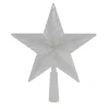 New 8" Pre-Lit Clear Crystal Star Christmas Tree Topper - Multicolor LED Lights Stars