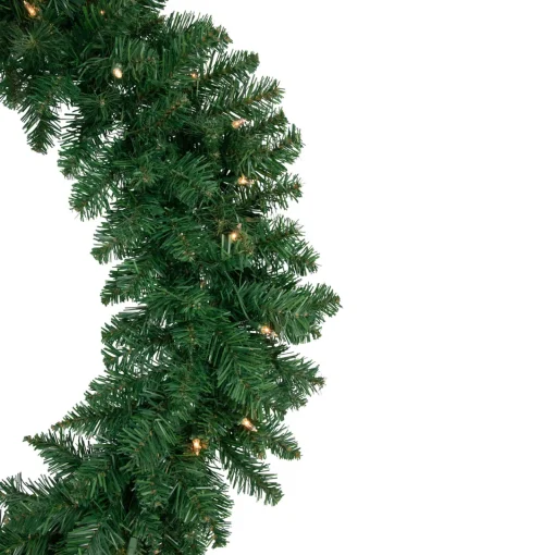Discount 36" Pre-Lit Everett Pine Artificial Christmas Wreath, Clear Lights Pre Lit