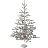Best 3' Pre-Lit Flocked Alpine Twig Artificial Christmas Tree - Warm White Lights Flocked