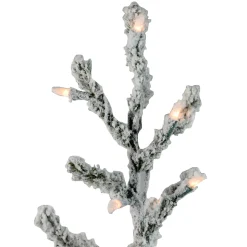 Best 3' Pre-Lit Flocked Alpine Twig Artificial Christmas Tree - Warm White Lights Flocked