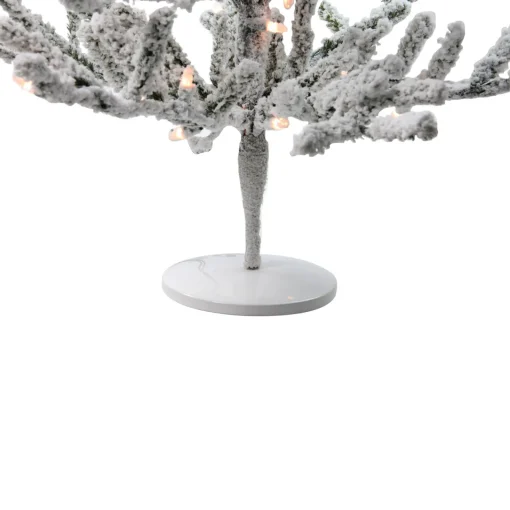 Best 3' Pre-Lit Flocked Alpine Twig Artificial Christmas Tree - Warm White Lights Flocked