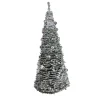 New 6' Pre-Lit Flocked Pre-Decorated Pop-Up Artificial Christmas Tree Pop Up