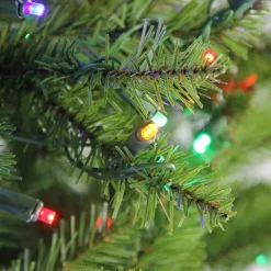 7.5' Pre-Lit Full Northern Pine Artificial Christmas Tree - Multicolor LED Lights Pre-Lit