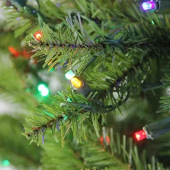 7.5' Pre-Lit Full Northern Pine Artificial Christmas Tree - Multicolor LED Lights Pre-Lit