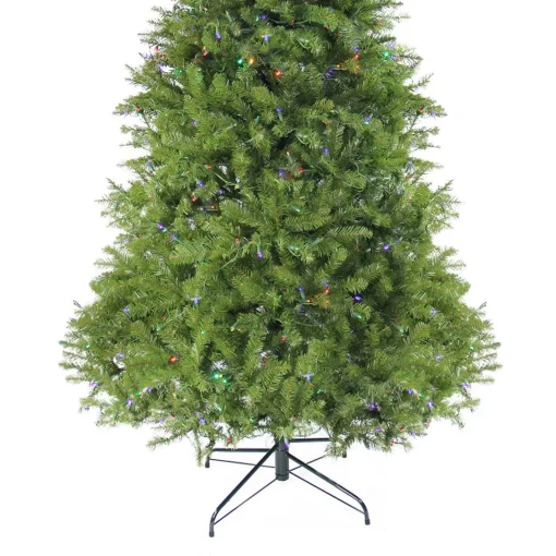 7.5' Pre-Lit Full Northern Pine Artificial Christmas Tree - Multicolor LED Lights Pre-Lit