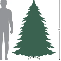 Best 6' Pre-Lit Gold Pencil Artificial Christmas Tree - Clear Lights Colorful