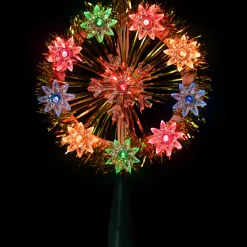Best 7" Pre-Lit Gold Snowflake Starburst Christmas Tree Topper - Clear Lights Stars