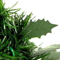 Discount 6' Pre-Lit Green Holly Leaf Pop-Up Artificial Christmas Tree - Clear Lights Pop Up