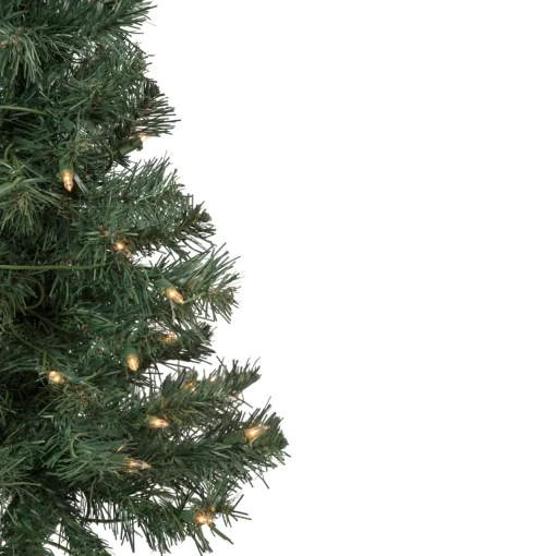 Best 3' Pre-Lit Green Medium Blackwater Fir Artificial Christmas Tree - Clear Lights Pre-Lit