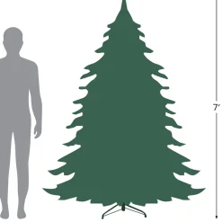 Hot 7' Pre-Lit Green Spruce Artificial Upside Down Christmas Tree - Clear Lights Upside Down