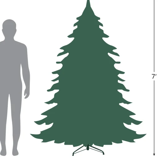 Hot 7' Pre-Lit Green Spruce Artificial Upside Down Christmas Tree - Clear Lights Upside Down