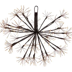 Outlet 12" Pre-Lit LED Brown Christmas Ball Decoration - Warm White Lights Fairys