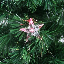 New 4' Pre-Lit LED Fiber Optic Artificial Christmas Tree with Stars - Multi Color Lights Fiber Optic