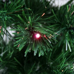Discount 6' Pre-Lit LED Fiber Optic Color Changing Christmas Tree with Star Tree Topper Fiber Optic