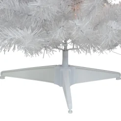 Hot 3' Pre-Lit LED Snow White Medium Artificial Christmas Tree - Clear Lights Colorful