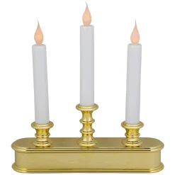 Discount 10" Pre-Lit LED White Lighted Candolier Christmas Candle Lamp Candle Lamps