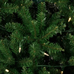 Clearance 7.5' Pre-Lit Manchester Pine Instant Connect Artificial Christmas Tree, Dual LED Lights Pre-Lit