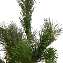 Best 6.5' Pre-Lit Medium Beaver Pine Artificial Christmas Wall Tree, Clear Lights Wall Trees