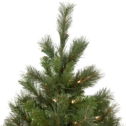Best 6.5' Pre-Lit Medium Beaver Pine Artificial Christmas Wall Tree, Clear Lights Wall Trees