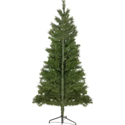 Best 6.5' Pre-Lit Medium Beaver Pine Artificial Christmas Wall Tree, Clear Lights Wall Trees