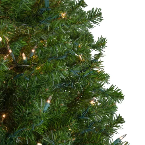 Best 5' Pre-Lit Medium Canadian Pine Artificial Christmas Tree, Clear Lights Pre-Lit