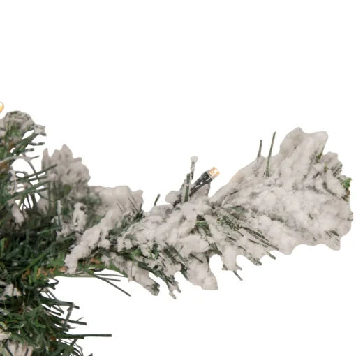 Sale 2' Pre-Lit Medium Flocked Bristol Pine Artificial Christmas Tree - Warm Clear LED Lights Pre-Lit
