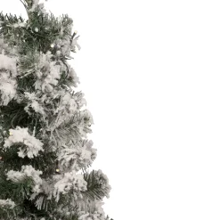 Sale 2' Pre-Lit Medium Flocked Bristol Pine Artificial Christmas Tree - Warm Clear LED Lights Pre-Lit