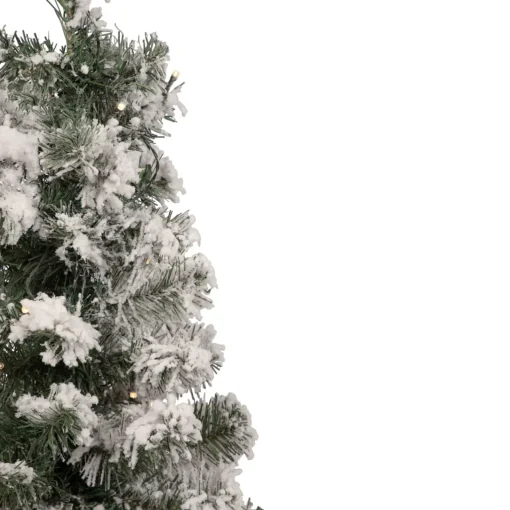 Sale 2' Pre-Lit Medium Flocked Bristol Pine Artificial Christmas Tree - Warm Clear LED Lights Pre-Lit